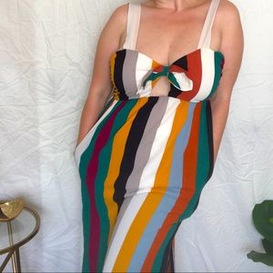 Summer Tie-Front Maxi Dress